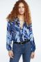 Fabienne Chapot blouse Frida Collar blouse van gerecycled polyester blauw donkerblauw - Thumbnail 1