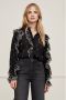 Fabienne Chapot blouse Josie met all over print en borduursels zwart wit - Thumbnail 2