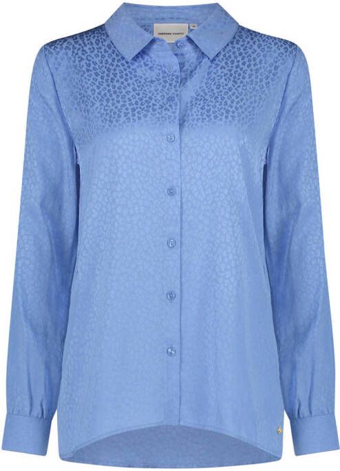Fabienne Chapot blouse Lot met panterprint blauw