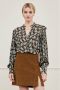 Fabienne Chapot blouse Philo met all over print zwart - Thumbnail 2