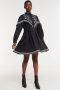 Fabienne Chapot blousejurk Daila met borduursels zwart - Thumbnail 2