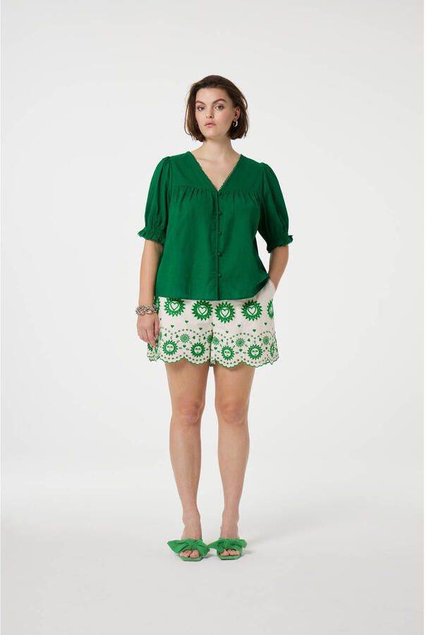 FABIENNE CHAPOT Dames Blouses Juno Blouse Groen - Foto 5