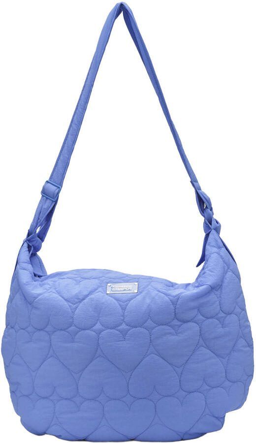 Fabienne Chapot doorgestikte crossbody tas Fabio Maxi blauw