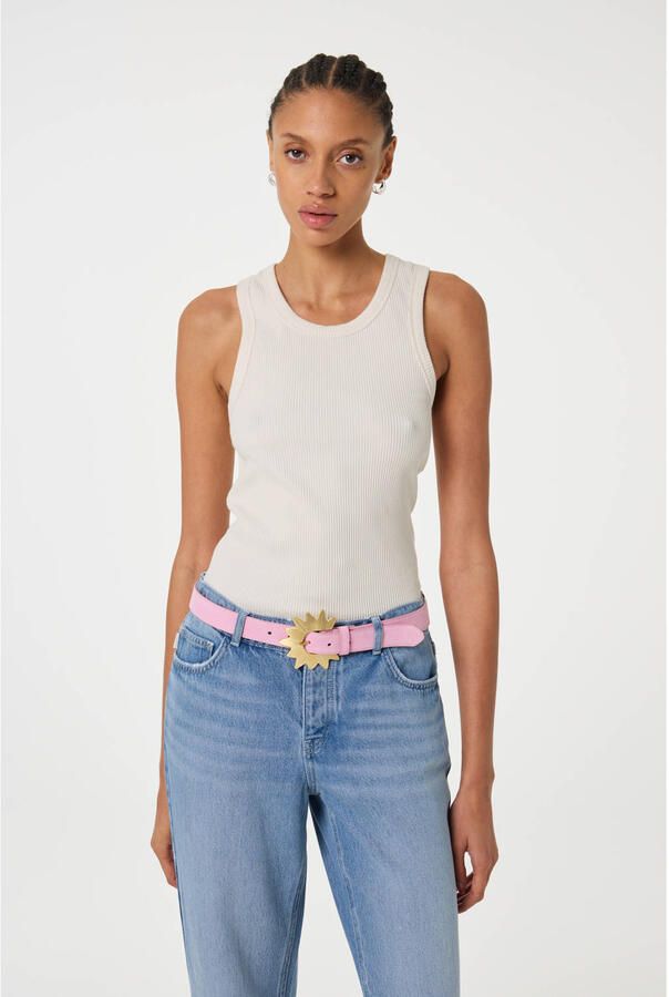 Fabienne Chapot leren riem Big Sun roze