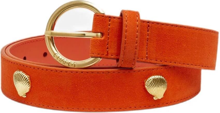 Fabienne Chapot Studded Shell Riem in Oranje Orange Dames - Foto 4