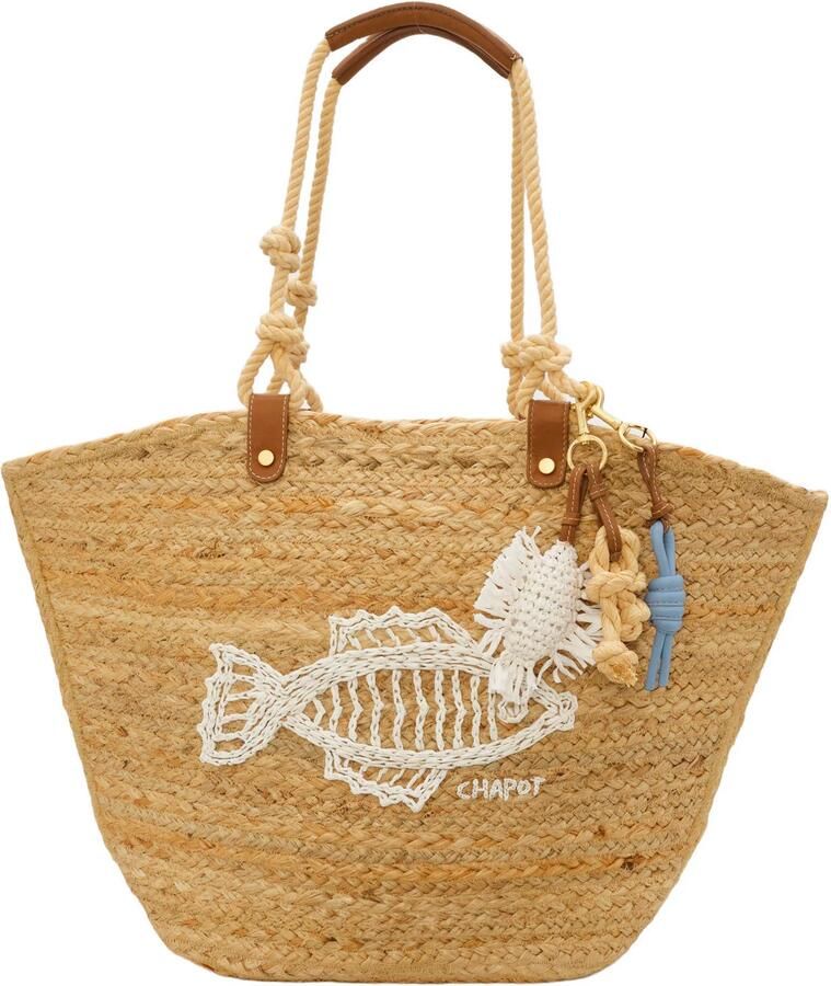 Fabienne Chapot raffia shopper Nico at Sea naturel