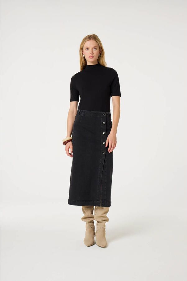 Fabienne Chapot Carmel Denim Skirt Black Dames