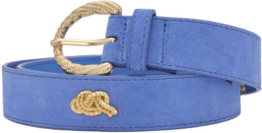 Fabienne Chapot suède riem Studded Marina blauw