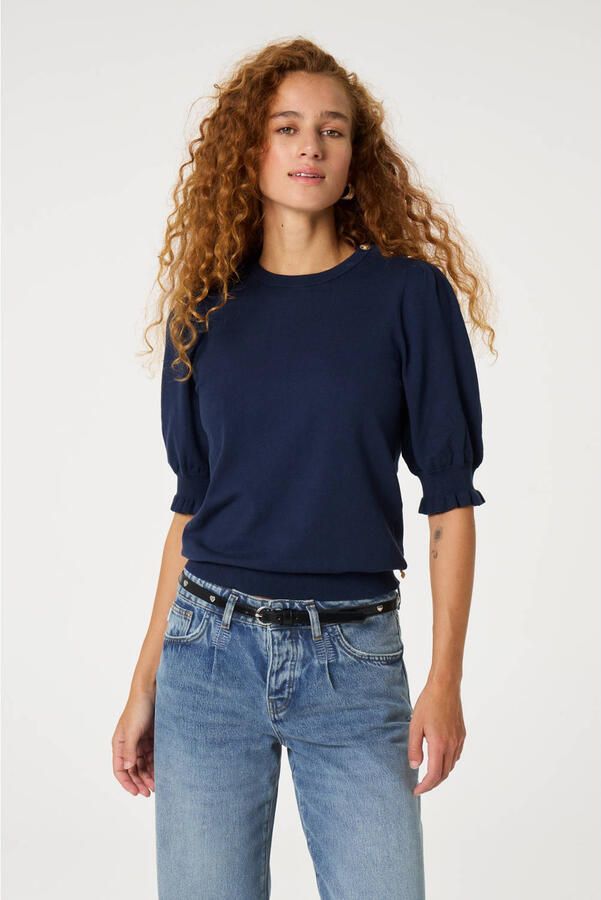 FABIENNE CHAPOT Dames Truien & Vesten Molly Short Sleeve Pullover Donkerblauw
