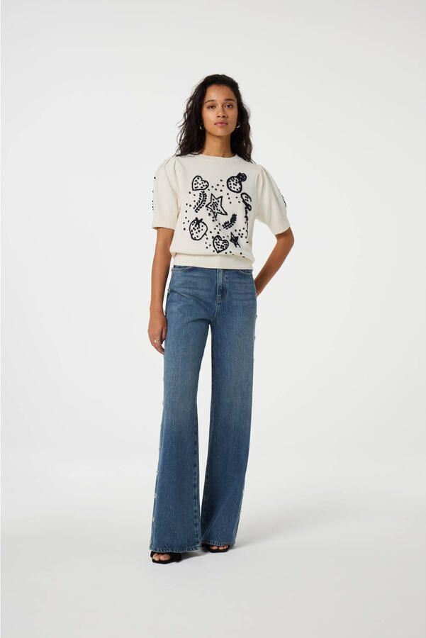 FABIENNE CHAPOT Dames Truien & Vesten Edo Short Sleeve Pullover Wit - Foto 5