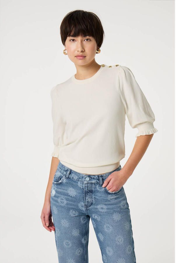 FABIENNE CHAPOT Dames Truien & Vesten Molly Short Sleeve Pullover Wit - Foto 2