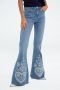 Fabienne Chapot flared jeans Eva Extra Flare met borduursels blauw - Thumbnail 2