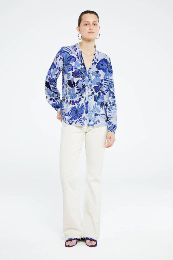 Fabienne Chapot gebloemde blouse Frida blauw