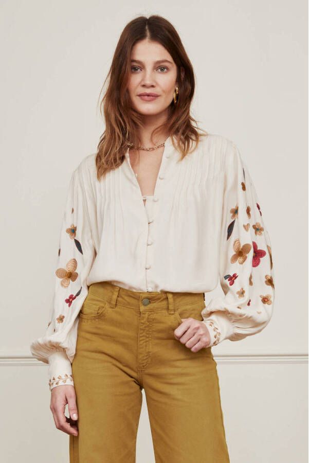 Fabienne Chapot gebloemde blouse Heidi wit