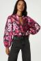 Fabienne Chapot gebloemde blouse Hollie Cato van gerecycled polyester roze - Thumbnail 1
