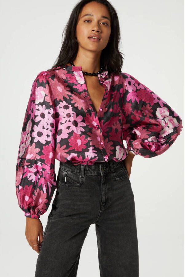 Fabienne Chapot gebloemde blouse Hollie Cato van gerecycled polyester roze