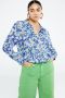 Fabienne Chapot gebloemde blouse Lot blauw groen - Thumbnail 2