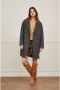 Fabienne Chapot gemêleerde coat winter Lynn met wol grijs - Thumbnail 1