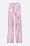 Fabienne Chapot gestreepte high waist wide leg pantalon City Wide Stripe Trousers roze lila wit - Thumbnail 1