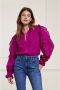 Fabienne Chapot geweven blouse Fien Leo met borduursels fuchsia - Thumbnail 2