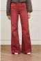 Fabienne Chapot high waist straight fit broek Eva donkerrood - Thumbnail 1