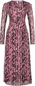 Fabienne Chapot maxi jurk Bella met all over print paars roze ecru