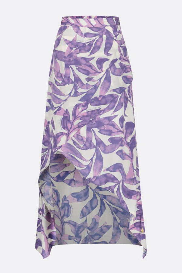 Fabienne Chapot rok Kaia Skirt met all over print paars ecru