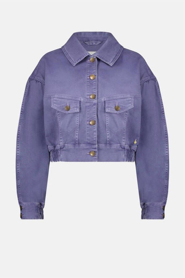 Fabienne Chapot Roze Korte Denim Jas Purple Dames