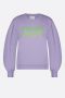 Fabienne Chapot sweater Flo Sweater met logo en plooien lila groen - Thumbnail 1