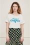 Fabienne Chapot T-shirt Rosa met tekst en 3D applicatie wit turquoise - Thumbnail 1