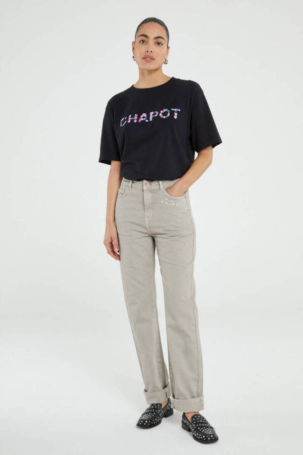 Fabienne Chapot T-shirt Steve Chapot van biologisch katoen zwart