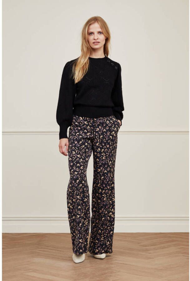 Fabienne Chapot Zwarte Trui Diana Longsleeve Pullover