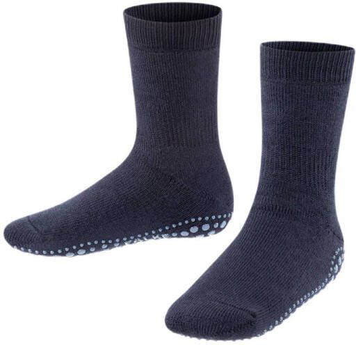 Falke Catpads huissokken met anti-slip noppen donkerblauw Katoen 27-30