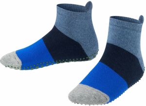 FALKE Colour Block sokken met anti-slip noppen blauw donkerblauw