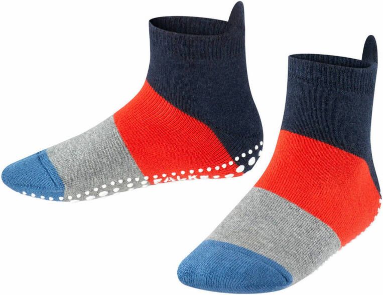 Falke Colour Block sokken met anti-slip noppen multi Katoen 23-26