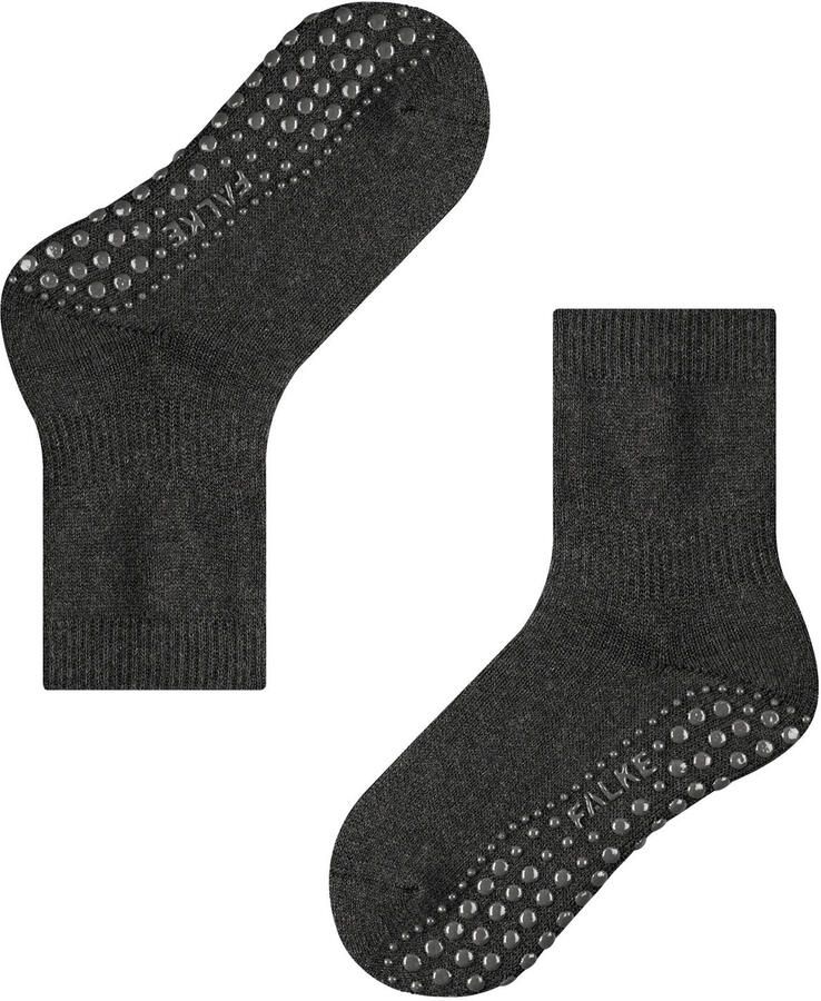 Falke Catpads huissokken met anti-slip noppen antraciet Grijs Katoen 31-34