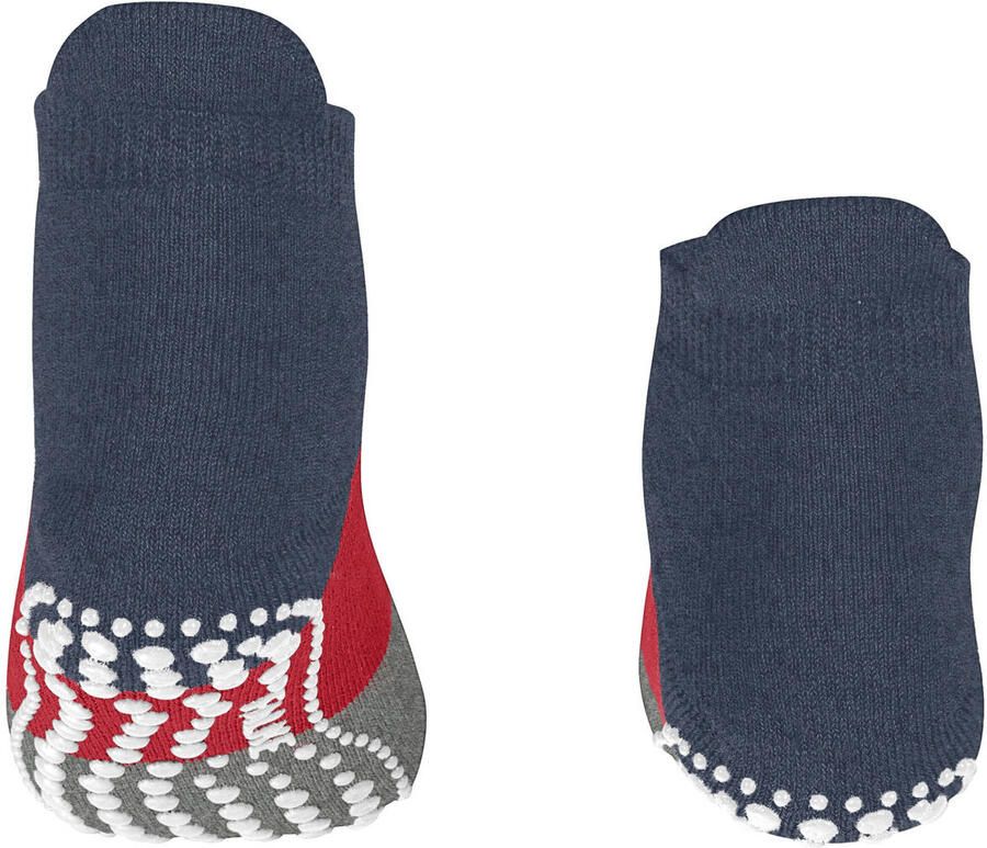 FALKE Colour Block sokken met anti-slip noppen rood blauw grijs - Foto 2