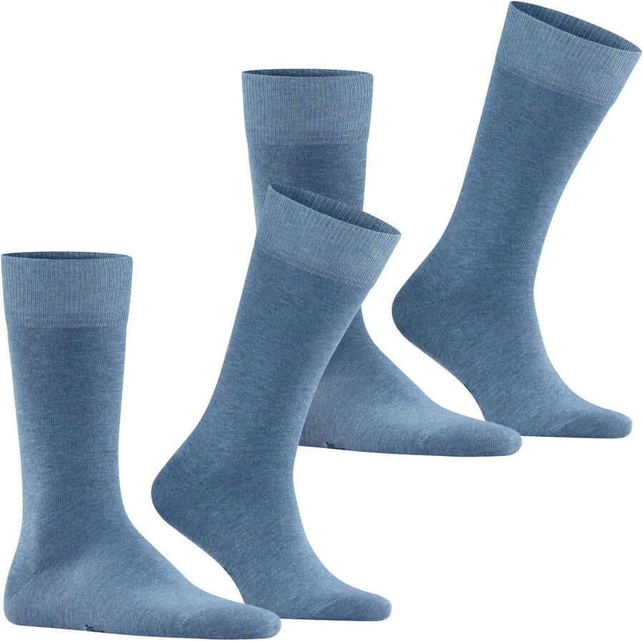FALKE Happy sokken lichtblauw (set van 2)