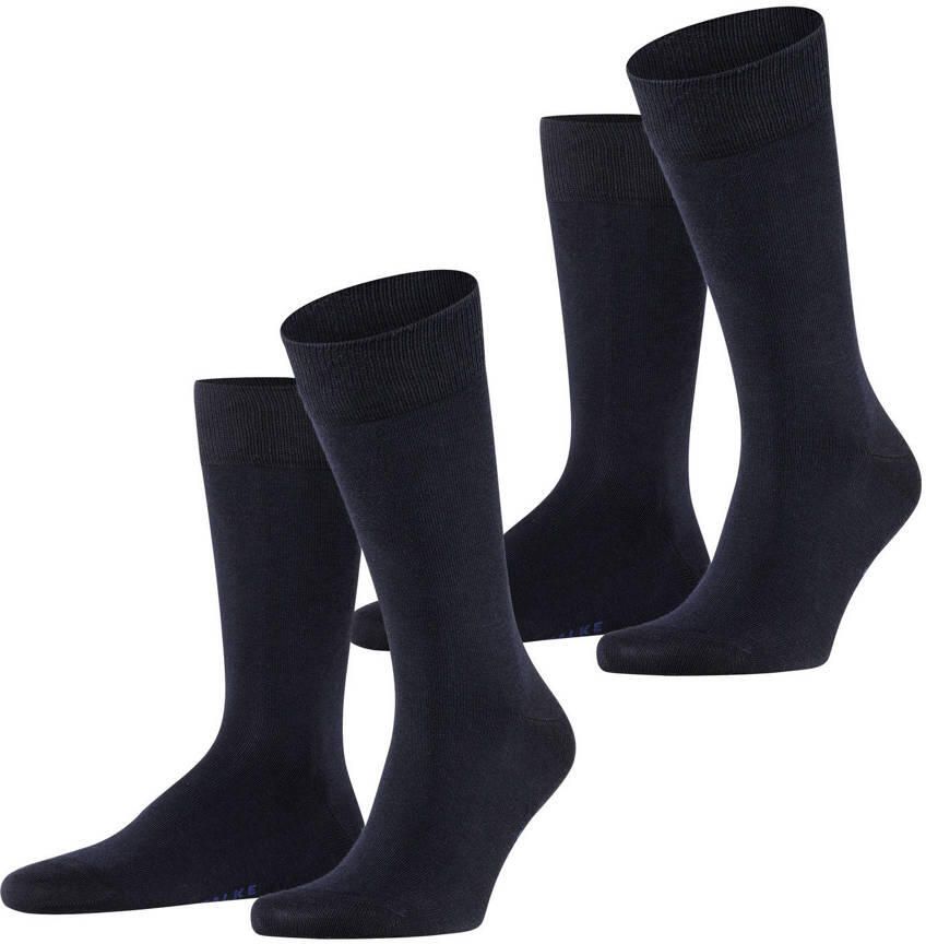 FALKE Happy sokken set van 2 donkerblauw