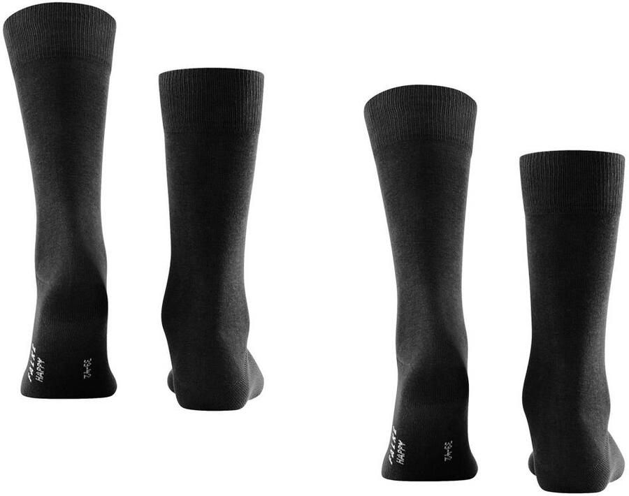 Falke Happy Sokken 2 Paar Zwart 3000 - Foto 2