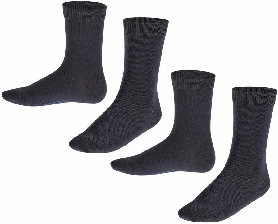 Falke Happy sokken set van 2 zwart Meisjes Katoen Effen 27-30