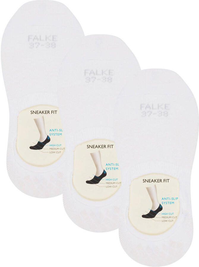 FALKE no-show sneakersokken Step High Cut Bundle wit (set van 3) - Foto 2