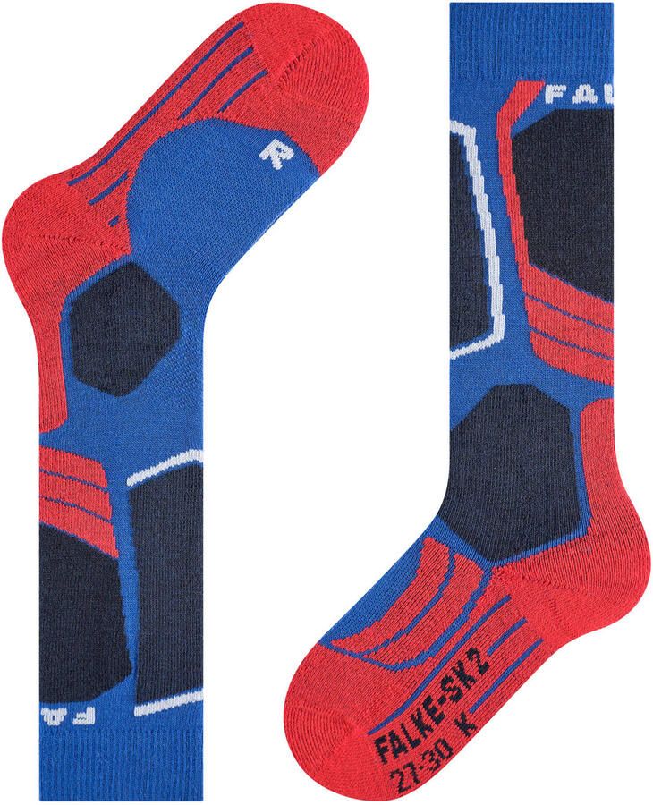Falke Sport skisokken SK2 blauw rood Polypropyleen Meerkleurig 23-26 - Foto 2