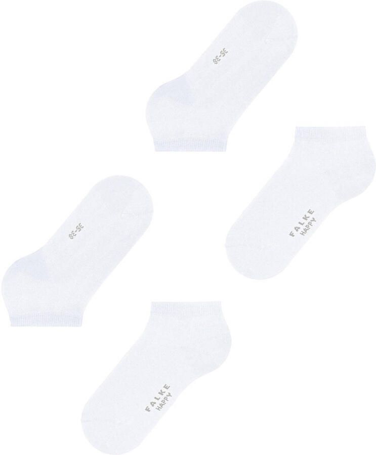 FALKE sneakersokken Happy set van 2 wit