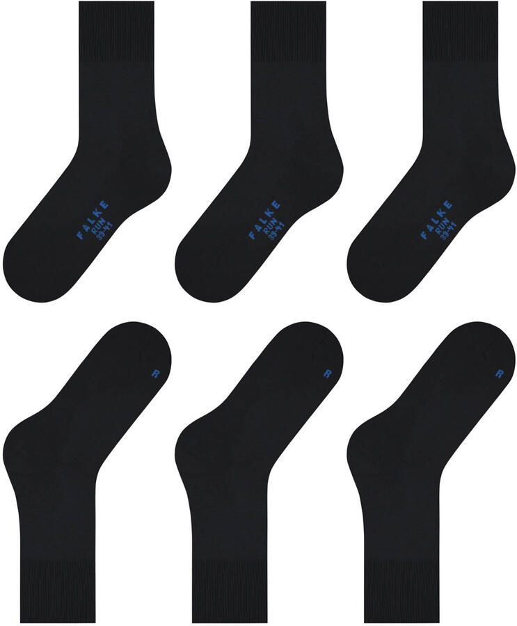 Falke Sokken met gevoerde zool in een set van 3 paar model 'Run' - Foto 2