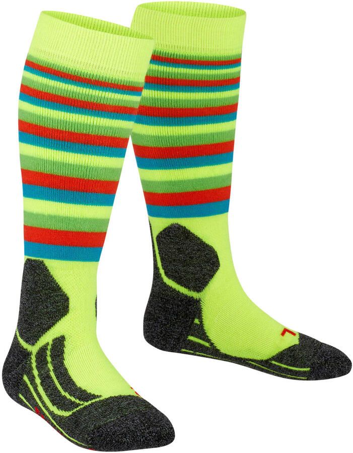 Falke Sport SK2 Stripe skikousen geel Skisokken Groen Polypropyleen 27-30