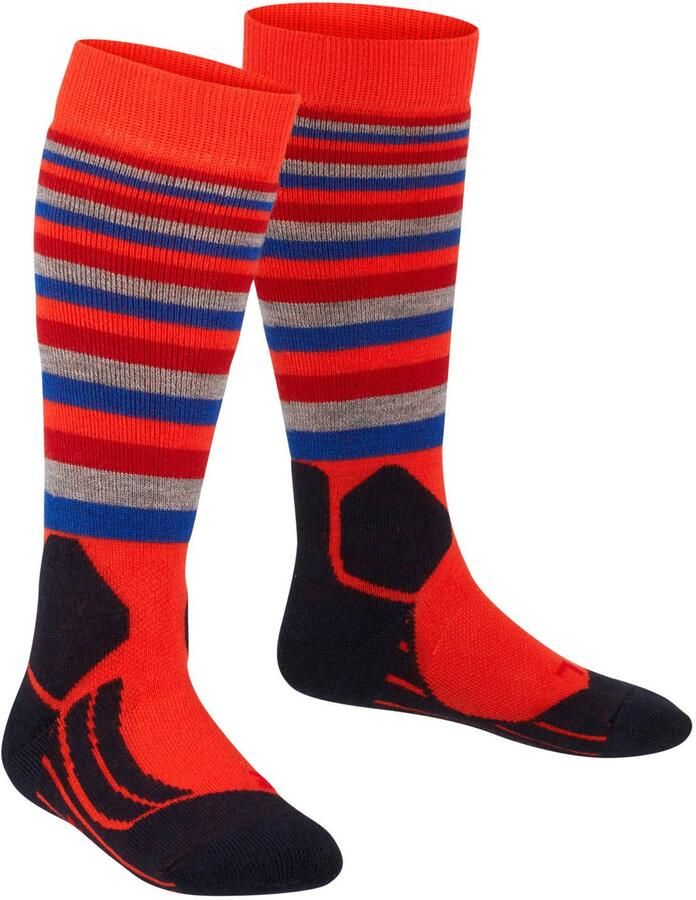 Falke Sport SK2 Stripes skikousen oranje Skisokken Polypropyleen 23-26