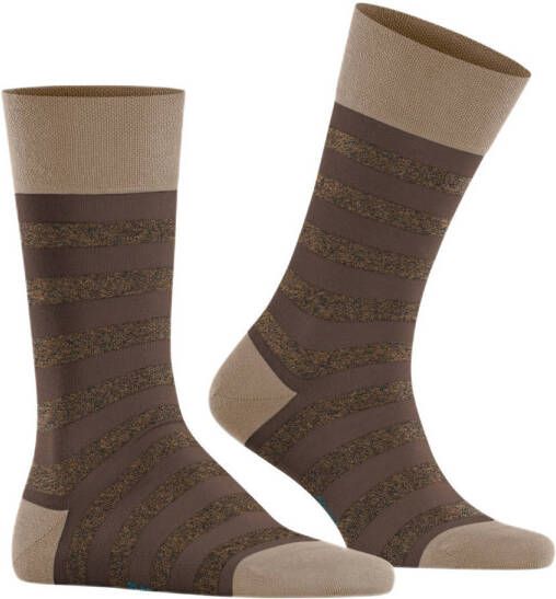 FALKE gestreepte sokken Sensitive Mapped bruin multi