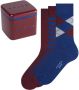 FALKE giftbox Happy sokken set van 3 bordeauxrood blauw - Thumbnail 1