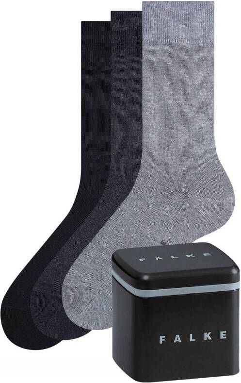 FALKE giftbox Happy sokken set van 3 grijs zwart